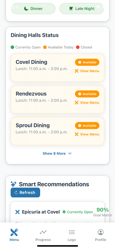 Bfuel Dining Hall Hours