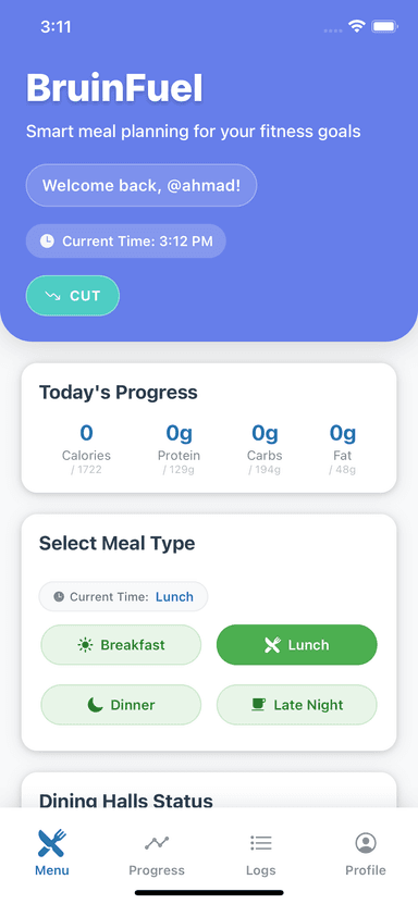 Bfuel Home Dashboard